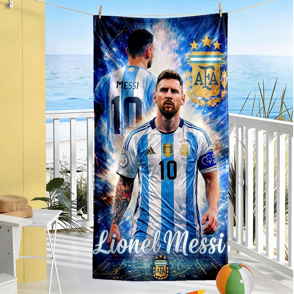 Messi Beach Towel High Absorbency & Quick-Dry Comfortable Lightweight
