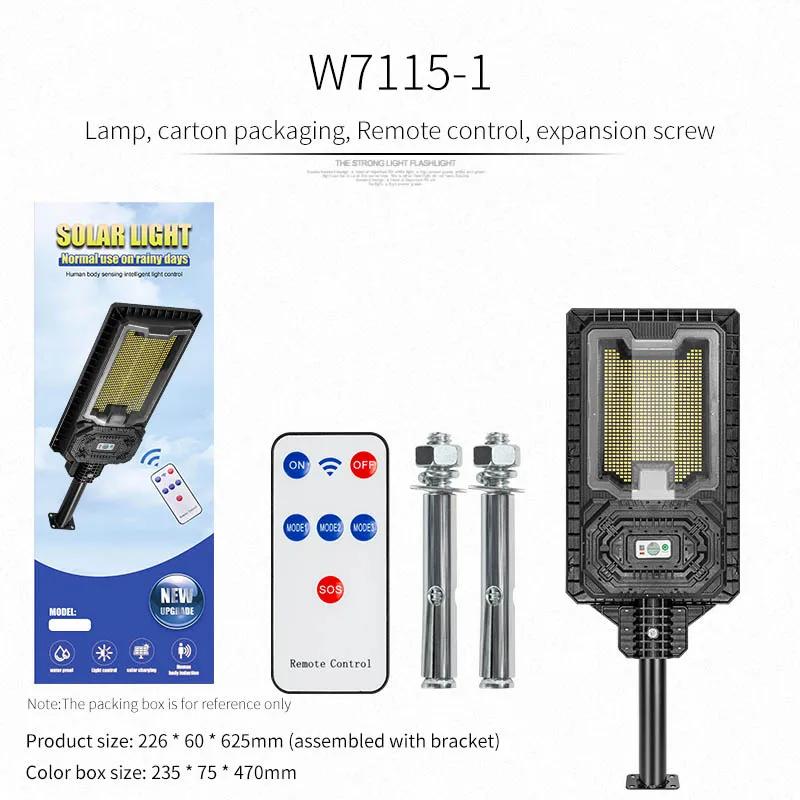 Lumini solare puternice de exterior Lampă de grădină cu LED Lămpi cu panouri solare Lumină stradală cu senzor de mișcare impermeabilă