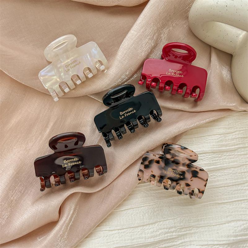 The Little Mermaid 2024 High-End Acetate Claw Clip for Women - Small Spring/Summer Hairpin Accessory