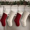 Santa Claus Christmas Stocking Sack Knitted Christmas Tree Decor Plus Christmas Gift Bag  Home