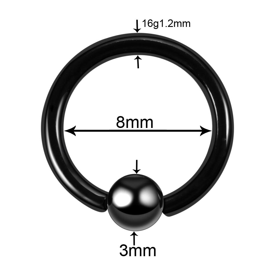 1PC Titanium CBR Piercings Captive Bead Rings BCR Ball Closure Nipple Nose Hoop Septum Rings Lip Eyebrow Tragus Earrings Jewelry
