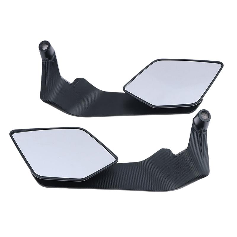 Espelhos de Motocicleta Winglets Stealth Espelho Grande Superfície de Espelho Asas Espelho 10mm/8mm Espelho Retrovisor de Motocicleta