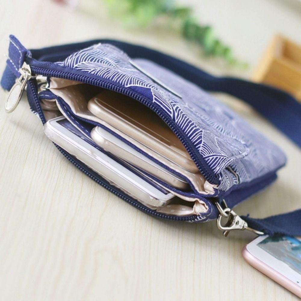 Leaves Mobile Phone Bag Pastoral Women's Messenger Bag Fashionable Phone Crossbody Bag  Lady