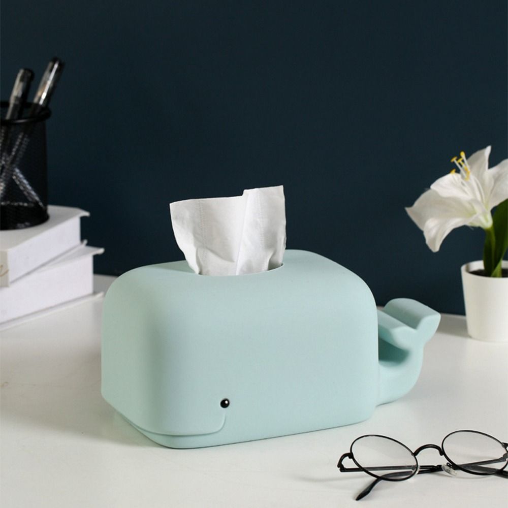 

Whale Shaped Desktop Home Paper Towel Dispenser Napkin Box Tissue Holder Wipes Storage Case белый