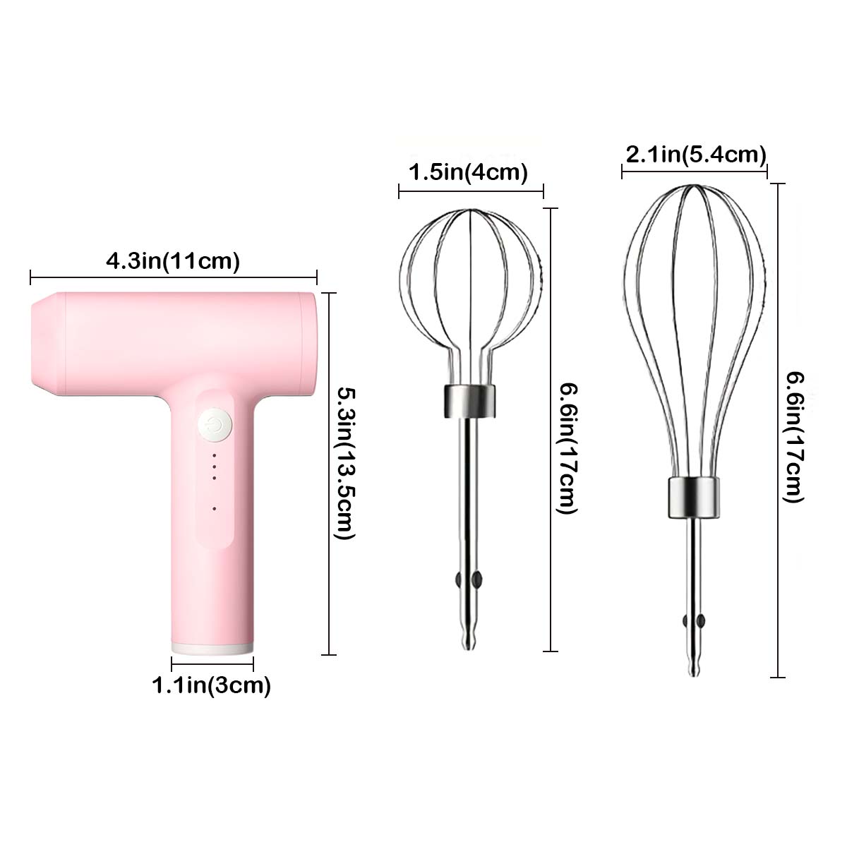 Electric Egg Beater 3 Speed Handheld Mixer Rechargeable 800Mah Wireless Portable Egg Whisk For Kitchen Baking
