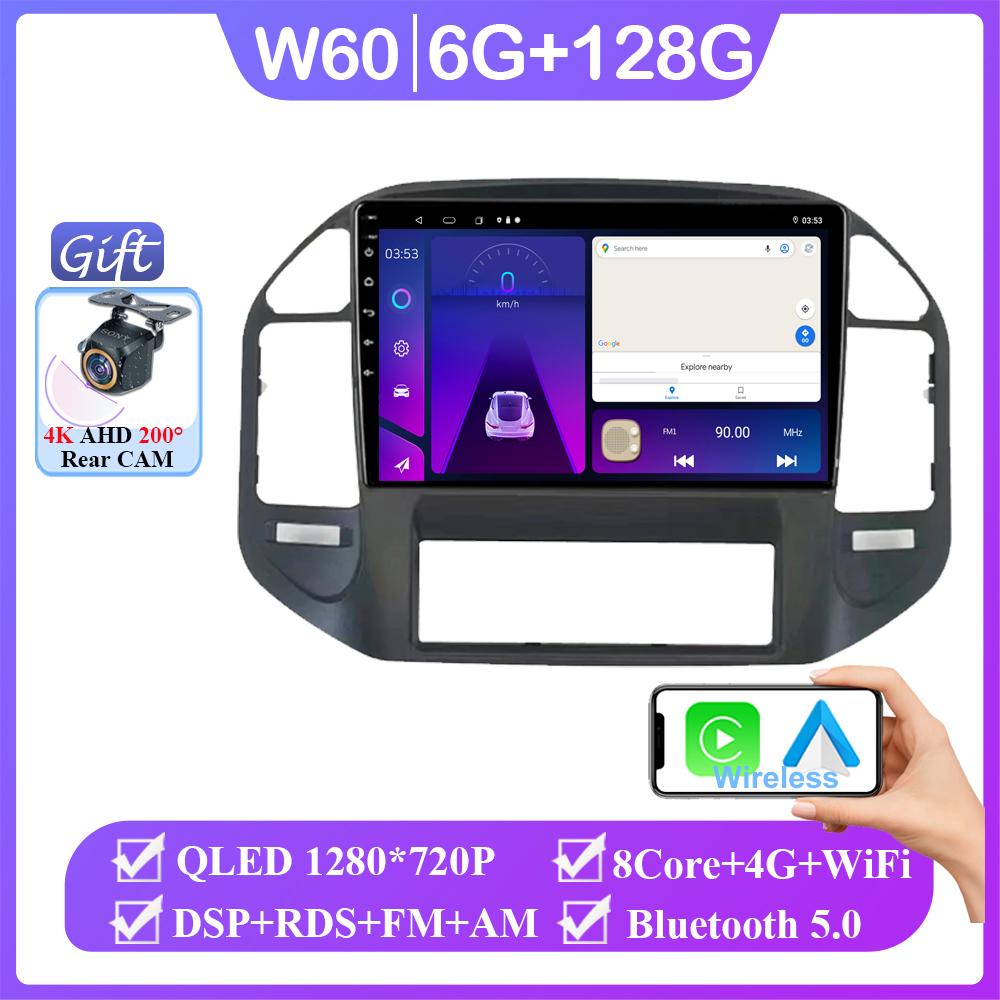 Kabelloses Android Autoradio für Mitsubishi Pajero 3 V70 V60 1999-2006 Auto Autoradio Carplay Multimedia GPS Navigation Kein 2din 4G