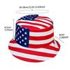 Patriotic American Flag Bucket Hat, Reversible, Casual Style, Foldable, Suitable for Independence Day and Everyday Use,
