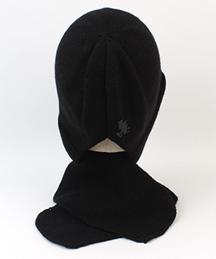 Yunibeosyeolkemiseuteuli Wool Black Brim Muffler Beanie