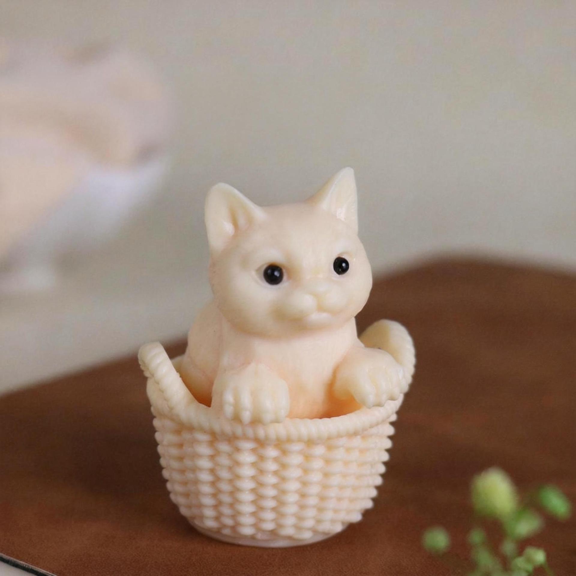 Tagua Nut Lucky Cat Miniature Desktop Ornament