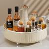 21/27cm 360 Rotating Tray Pantry Cabinet Non Slip Cosmetic Storage Box with Base Seasoning Organizer Storage Rack Kitchen