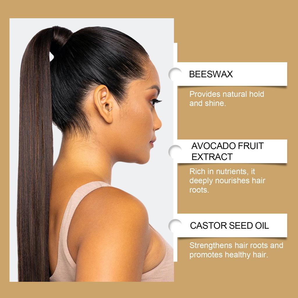 EELHOE Hair Wax Stick Hair Styling Anti-frizz Chopped Hair Tending Natural Shine Solid Styling Portable Hair Wax