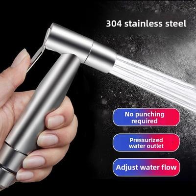 Stainless Steel Faucet Spray Gun Handheld Toilet Bidet Faucet Stainless Steel Hand Bidet Sprayers Brushed Water Sprayer