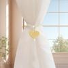 2PCS Heart-shaped Curtain Tiebacks Romantic Window Curtain Holders Curtain Tie  Children's Room