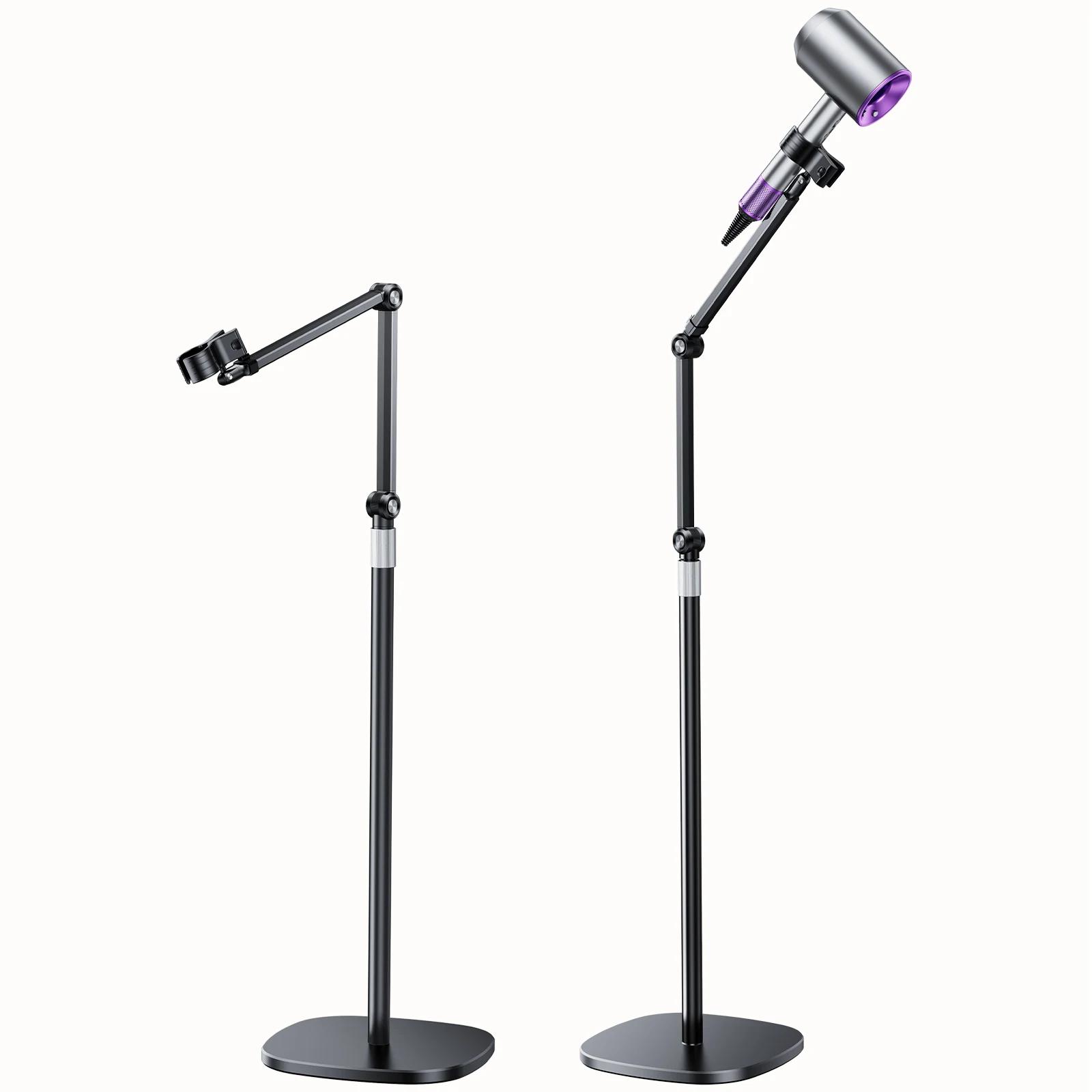 

Oatsbasf Universal Microphone Stand Floor Round Base 270° Rotatable 35-70 Height Adjustable Microphone Mount for Live Studio чёрный
