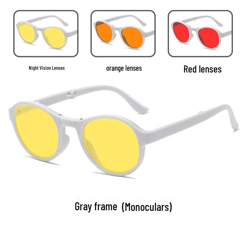 Portable Night Vision Anti-Blue Light Glasses for Men and Women - Folding Spring Leg Design, Ideal for Mobile, Computer, and Gaming Use.