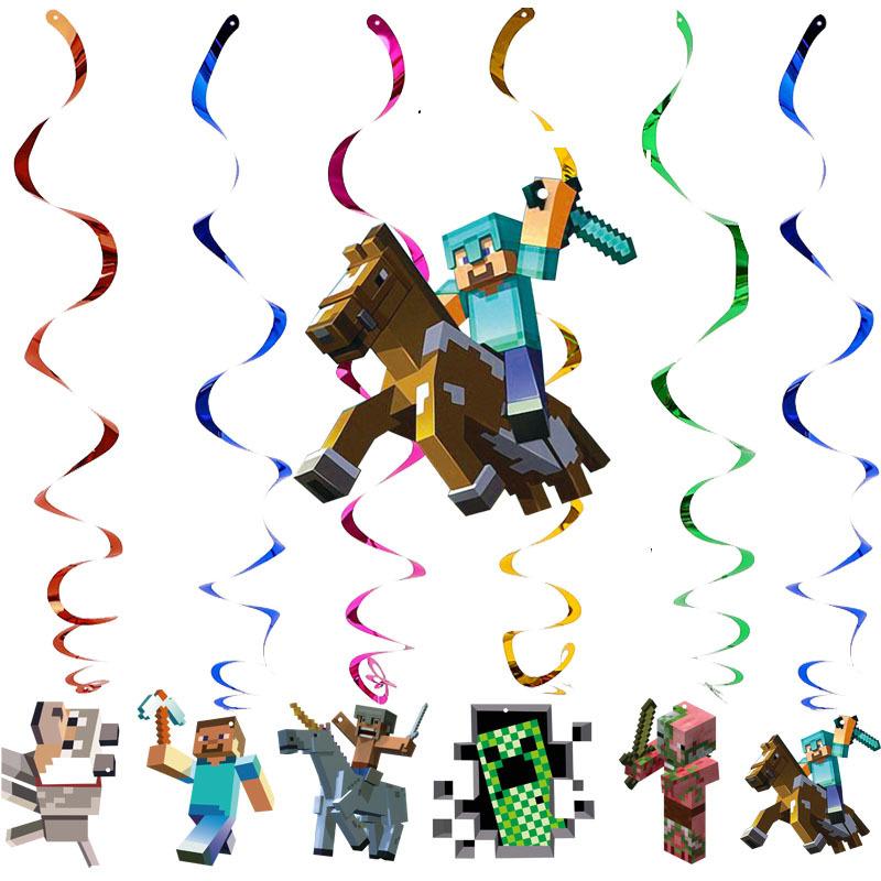 Minecraft Birthday Party Supplies Disposable Cutlery Paper Plates Paper Cups Paper Tissue Boy Decoration Children'S Fun