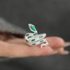 Adjustable Open Ring Women Men Snake Motif Boho Chic Vintage Style Copper Jewelry