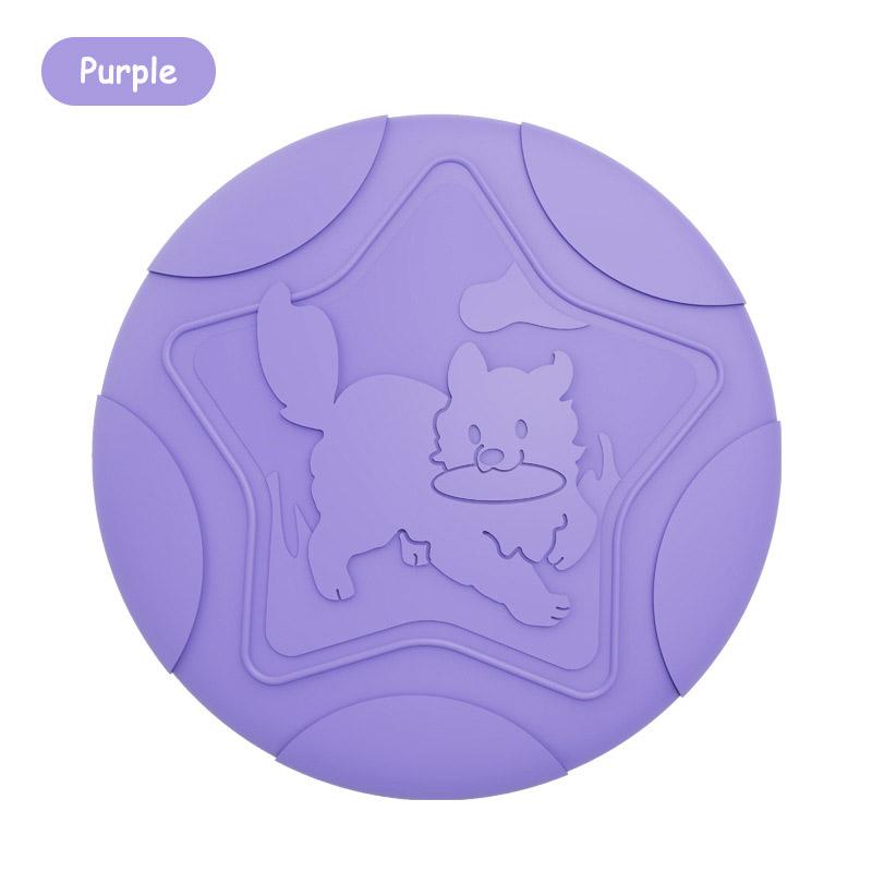 Bite-resistant Silicone Dog Flying Disk Toy Multifunctional Colorful Floating Outdoor Training Interactive Dog Toy Pelota Perro