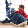 Large Blue Whale Shark Plush Toy: Children's Hug Pillow & Cartoon Doll Cushion