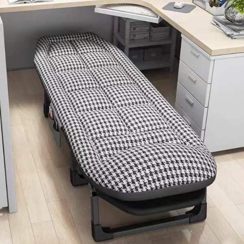 Office Nap Cot, Foldable Nap Bed for Indoor, Home and Office - Adjustable Tilt Angle, Length 200cm, Reinforced Metal Bracket