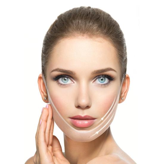 V Line Lifting Chin Strap Reusable Double Chin Reducer Cheek Slimming Sleeping Face Skin Tightening Band Soft Silicone Face Shaper Elastic Strap