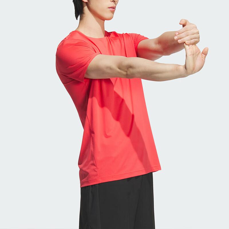 adidas T Shirts Men's Pink Crew Neck Moderate JY7011-