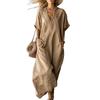 Summer Maxi Dress for Neck Flowy Long Women Loose V Dress Casual Short