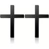 3D Christian Cross Car Decal - Metal Jesus Stickers for Cars, Trucks, SUV, Bible Religious Auto Emblem, Waterproof Chrome Silver Adhesive Backing