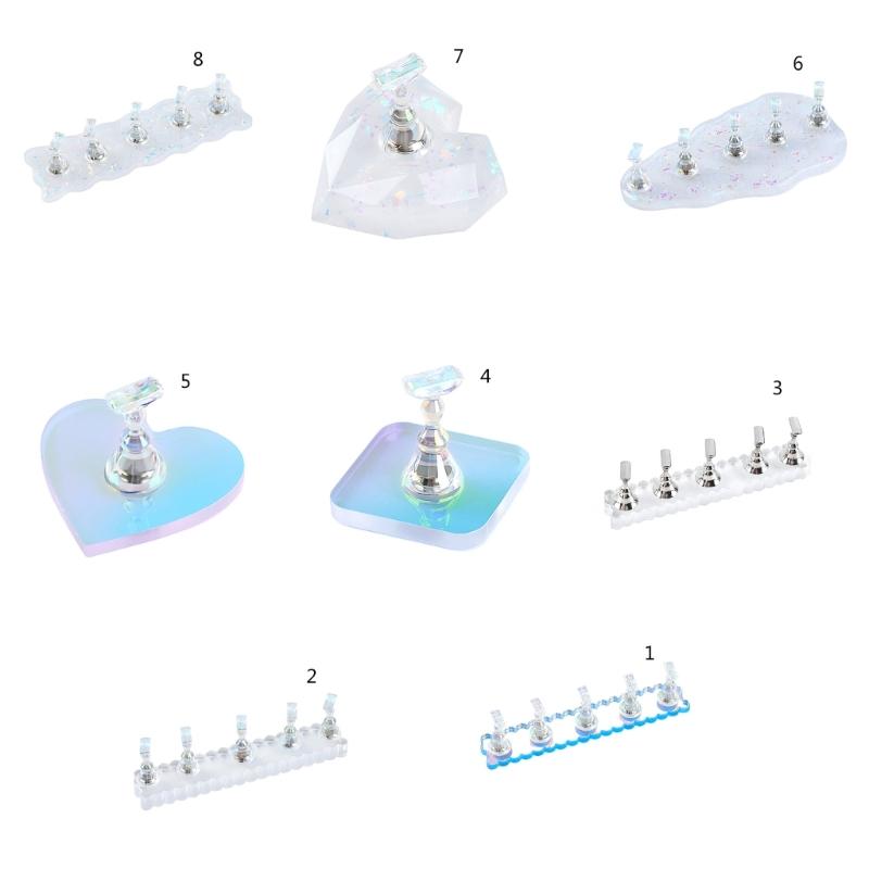 Nails Art Display Stand Magnetic Nail Tips Practice Holder Nail Stand Nail Holder Nail Tips Holder for Painting Nails