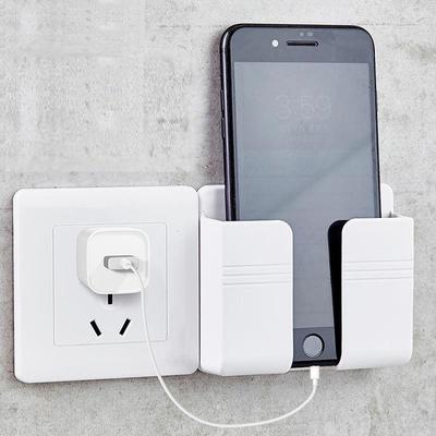Wall-Mounted Multi-Functional Phone Charging and Remote Control Stand, Punch-Free