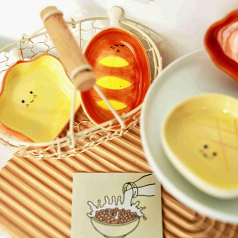 Super Cute Condiment Dishes Hand Drawn Sushi Dish Mini Ceramic Plate  Restaurant