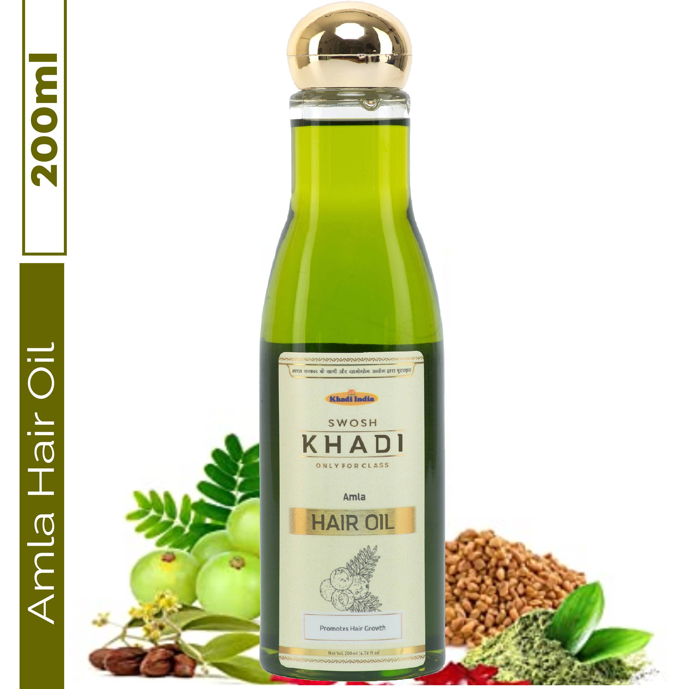 

Масло для волос Swosh Khadi Amla And Bhringraj для блестящих и сильных волос 200 мл