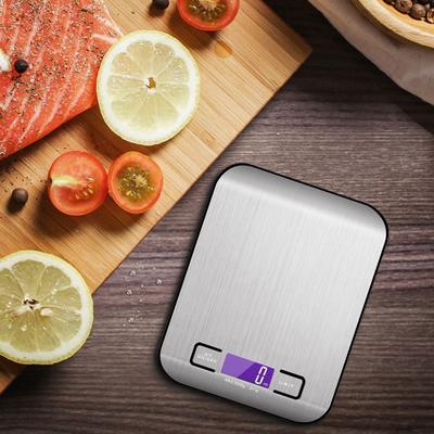 Präzisions-LCD-Digital-Küchenwaage aus Edelstahl, elektronische Waage, 10 kg/5 kg, elektronische Waage