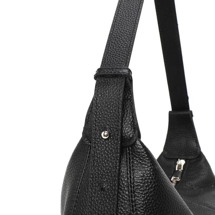 Lychee pattern soft leather crescent armpit bag shoulder women's bag