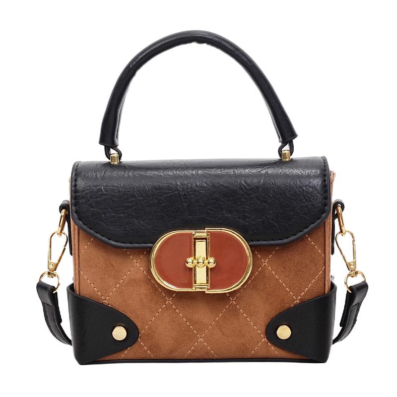 

Women s Autumn 2025 Fashion Square Crossbody Bag - Casual, Simple, Textured Design 18*7*13 cm коричневий