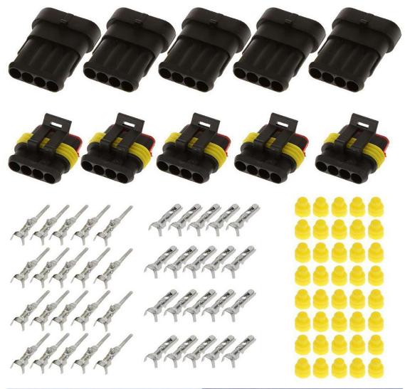 30 Set 1/2/3/4/5/6 Pin Way Car Off-Road Sealed Electrical Wire Connector Plug
