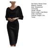 Women's Cowl Neck Bodycon Work Dress 3/4 Batwing Sleeve Stretch Office Church Pencil Dress Formal Party Cocktail Business Outfits