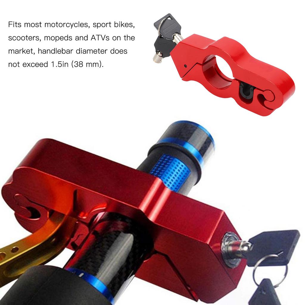 Anti Theft Grip Lock Antirust Motorcycle Handlebar Lock Weatherproof Tamper Resistant for Scooter for ATV for Dirt
