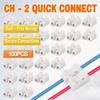 50pcs 2 Pole Quick Splice Lock Wire Connectors Chandelier Terminals Electrical Cable Terminals For Safe Splicing Into Wire