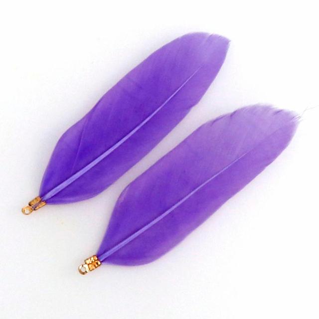 20 stk/pose 17 farger Naturlig gåsefjær Charms Anheng Ørepynt Charms For Diy Halskjede Armbånd Smykker Making 60 -70cm