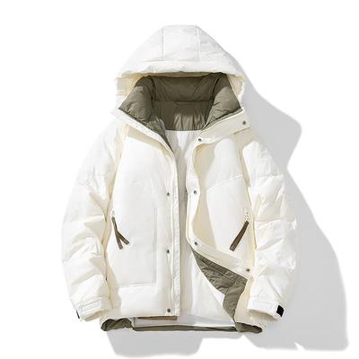 Unisex Stylish Hooded Down Jacket - Inspired by Iconic Duck Style, 85% White Duck Down