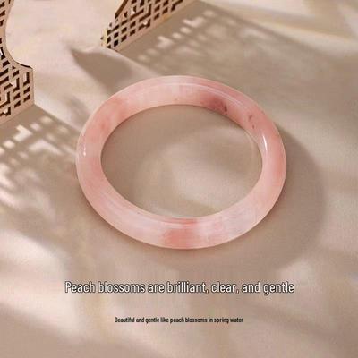 12mm Peach Blossom Brew Violet Bracelet - Chinese Style Qipao Accessory