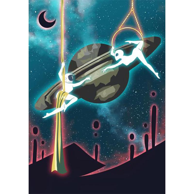 

Полный круглый мультфильм Луна Алмазная вышивка Мозаика Вышивка 5d Diy Алмазная картина Домашний Декор Взрыв Новый Full Round 20x30CM