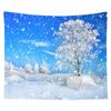 Nordic Christmas Tapestry Watercolor Christmas Tree Print Bedside Hanging Cloth Bedroom Background Cloth