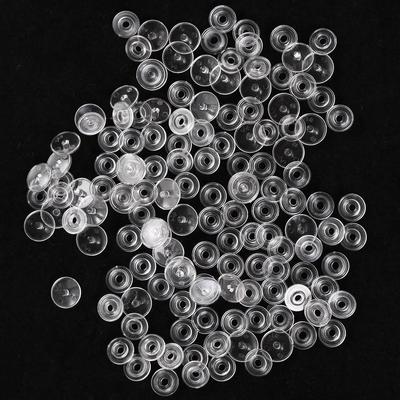 50 Sets Clear KAM Resin Snap Buttons Plastic Snaps Fasteners Press Studs Size T3 Caps