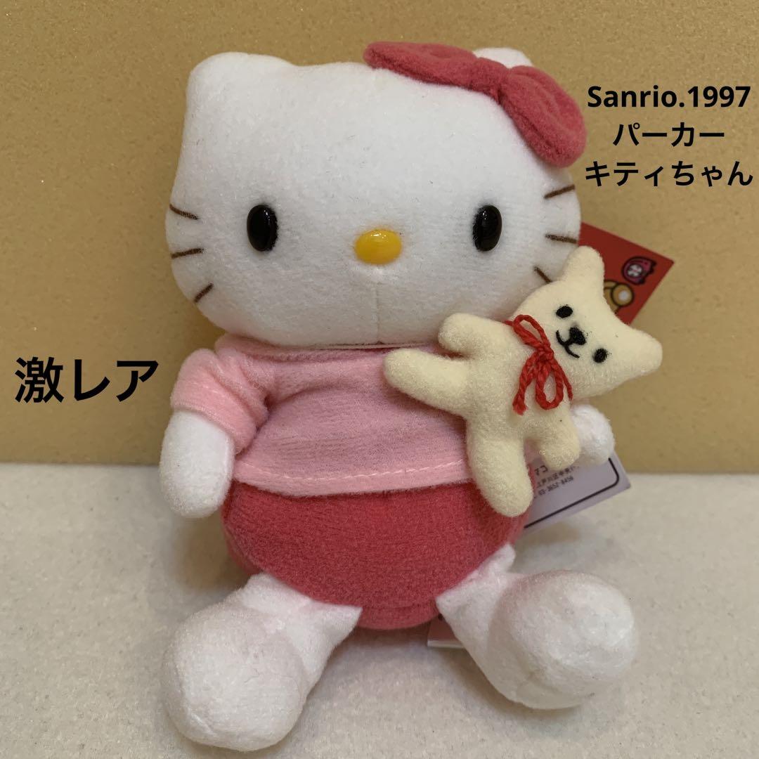 

[Б/У] Редкое ретро худи с плюшевым мишкой Hello Kitty талисманом