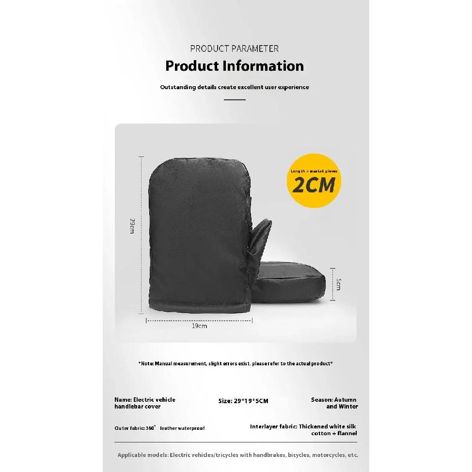 Motorcycle Handlebar Muffs Winter Equipment Mitts Warmer Gloves Waterproof Handmuffs Bicycle Handle Cover Hand Covers Warmers/*-