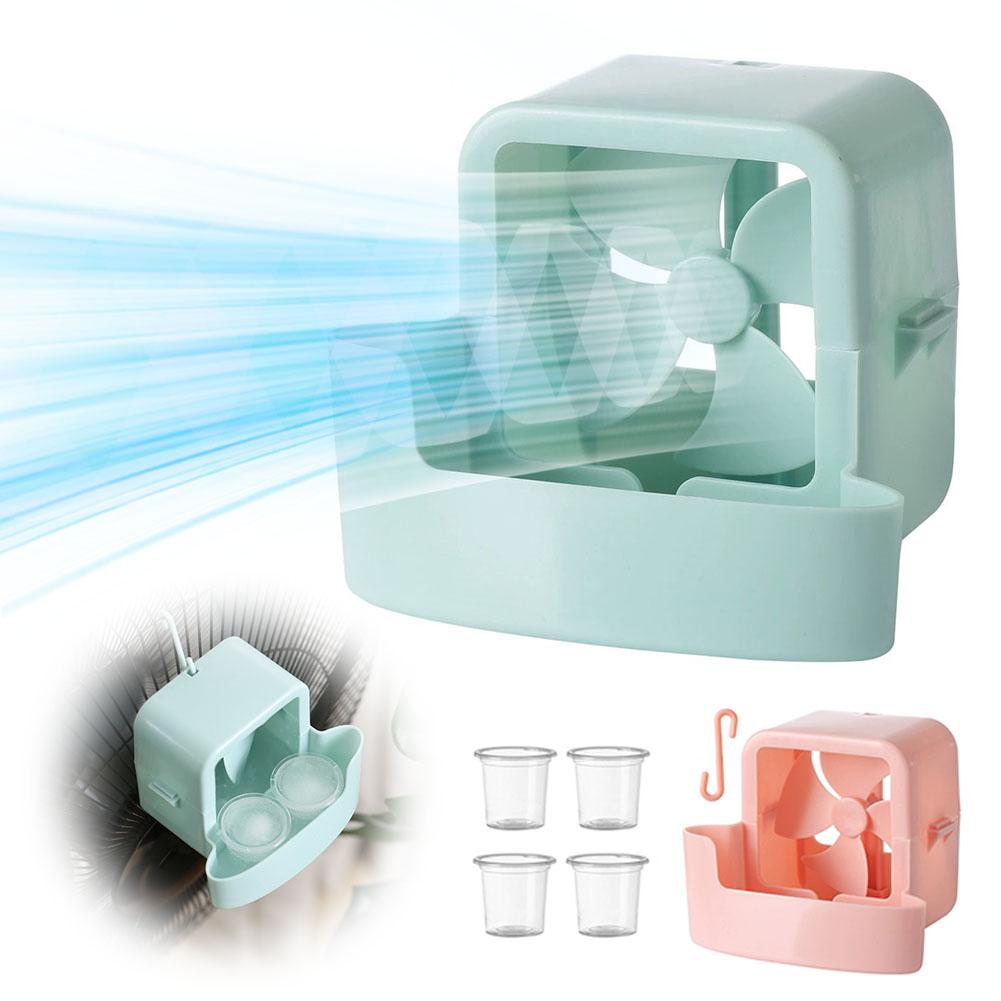 New Portable Fan Refrigeration Accessories Set Quick Cooling Floor Fan Non Perforated Fan Box Suspended Ice Cooler Summer