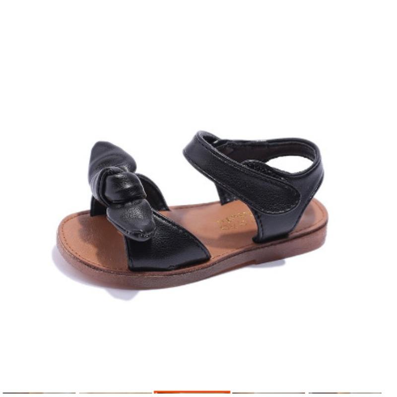 Foreign trade summer new children's sandals girls bow open-toed beach shoes medium and small children non-slip breathable casual shoes