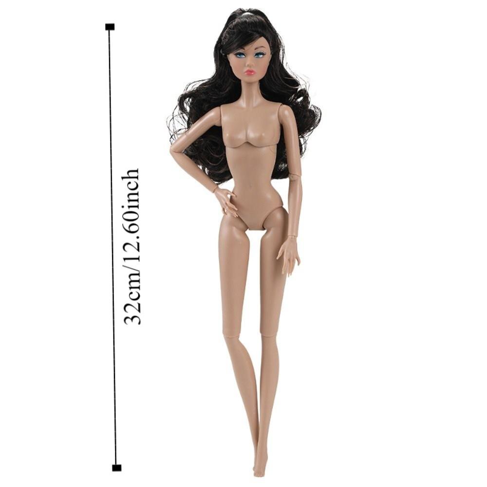 Curly Hair Supermodel Nude Doll European Action Figure Body Fashion 1/6 Doll Model Children Gift